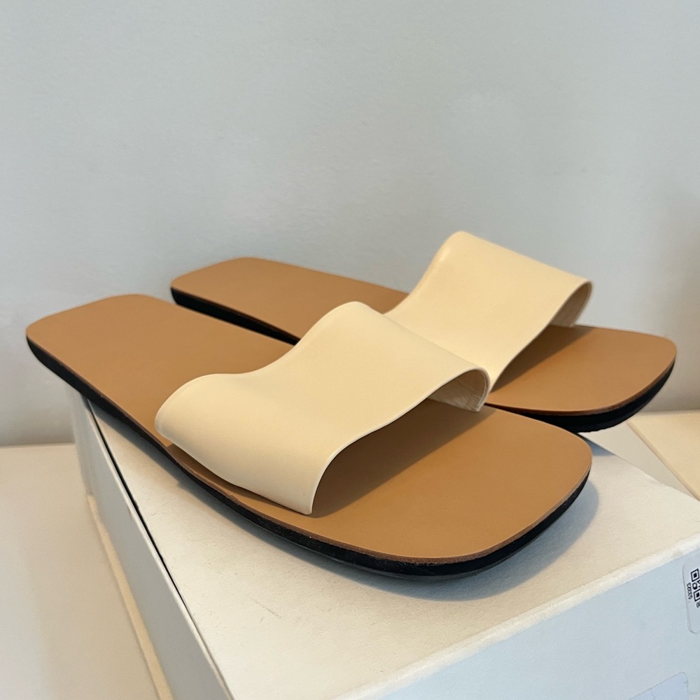 Jil Sander Women’s Panna Agnellato Calf Leather Flats